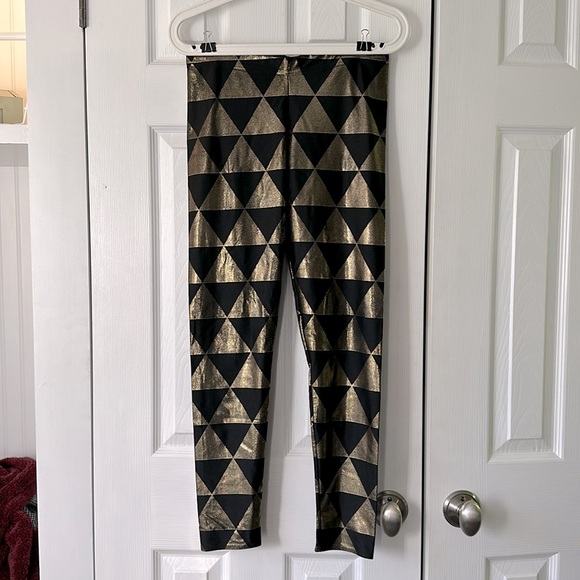 Blackmilk Gold Black Zelda Triforce Triangle Leggings Size Medium - Picture 4 of 5